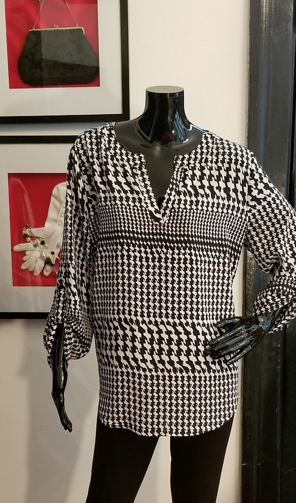 Black & White Houndstooth Top